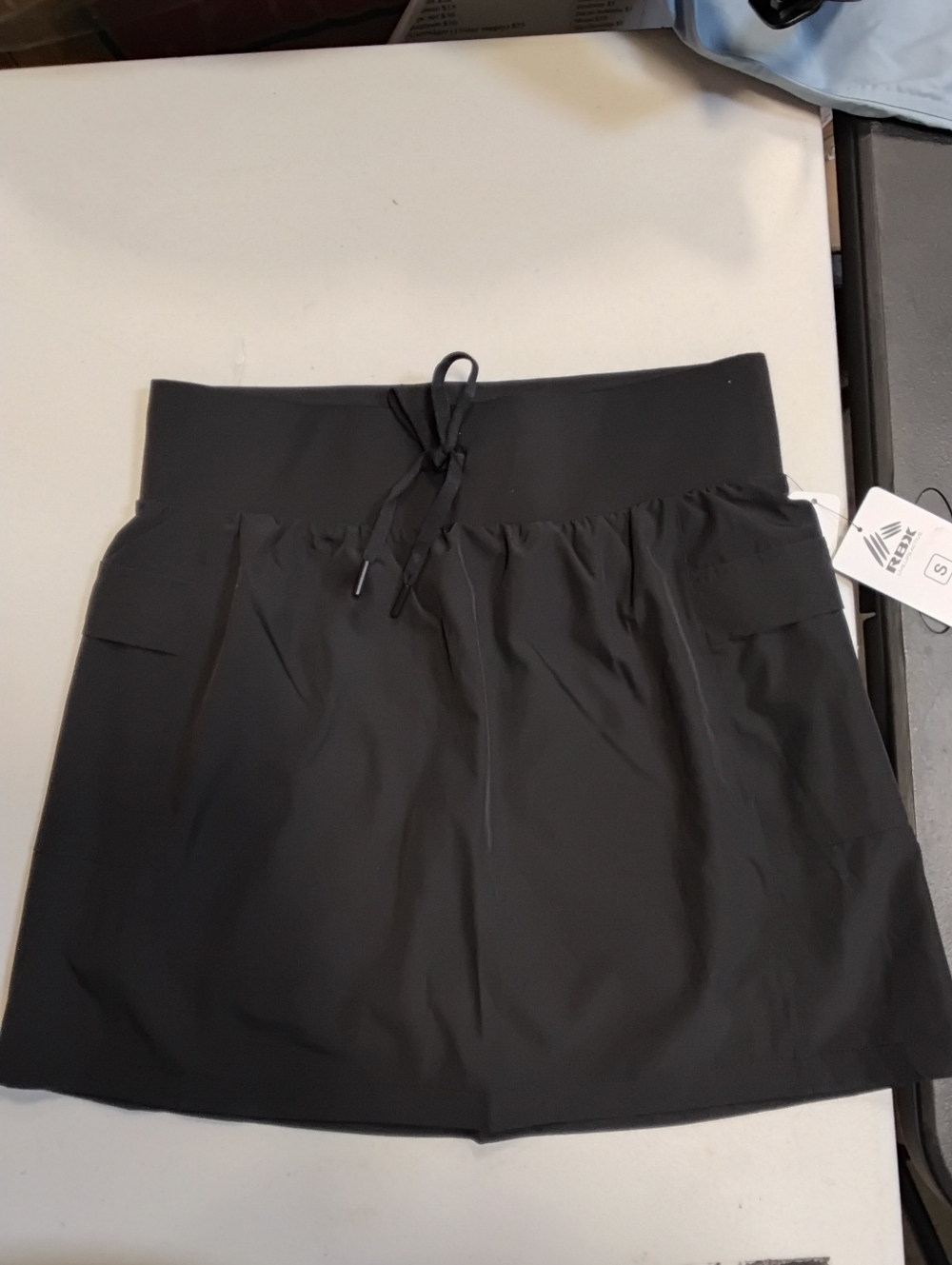 RBX Black Athletic Skort with Drawstring Waistband